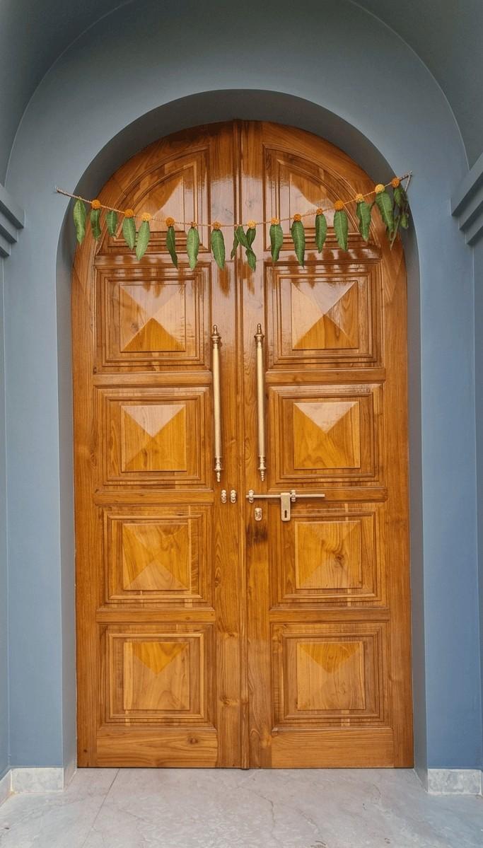 Solid Wooden Panel Main Door 